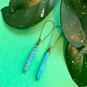 Imperial Jasper dangles, earrings for plugs, drop earrings, dangle plugs, gauges